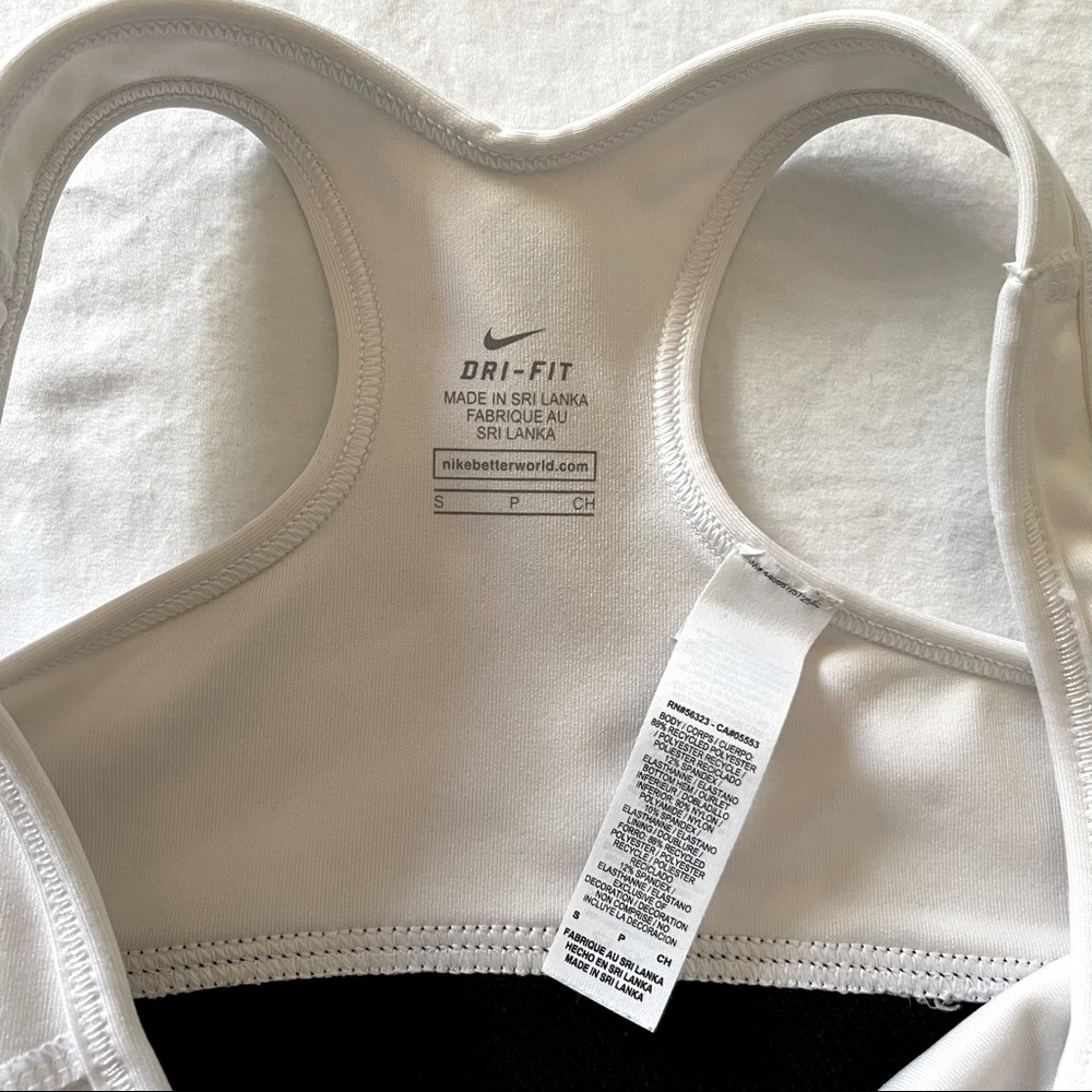 White Nike Dri-Fit Sports Bra - Picture 2 of 3